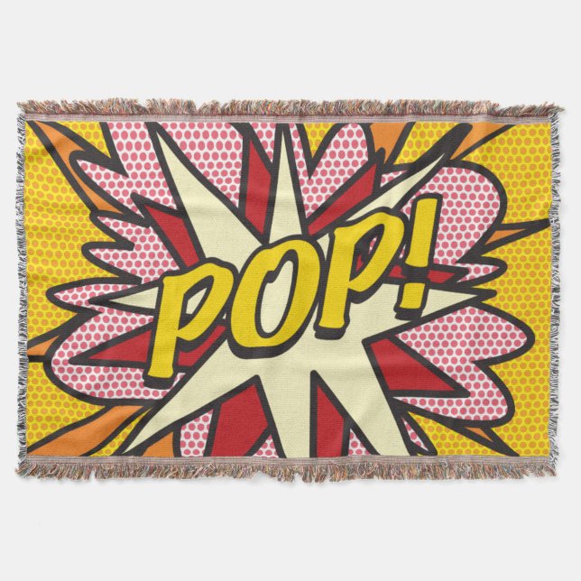 POP Rolig Retro Serietidning Pop Art Filt (Framsidan)