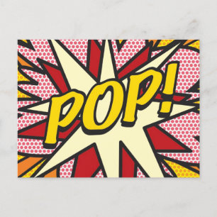 POP Roliga Retro Serietidningar Popkonst Meddelande Vykort