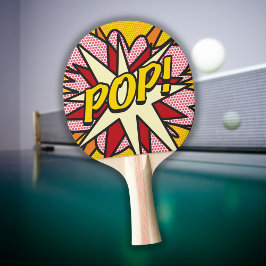 POP Roligt Retro Tecknad Bok Superhjälte Modern Pingisracket