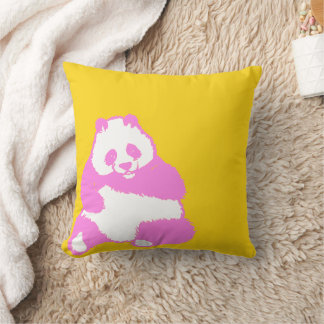 Pop Rosa Panda Gult Dekorativ kudde