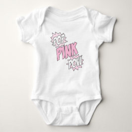 Pop Rosa Pow - Baby Jersey Bodykostym (vit) T-shirt