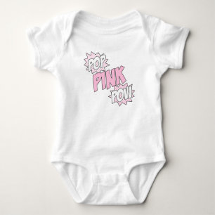 Pop Rosa Pow - Baby Jersey Bodykostym (vit) Tröja