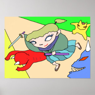 Pop Samuraj och Färgrika demoner. Poster