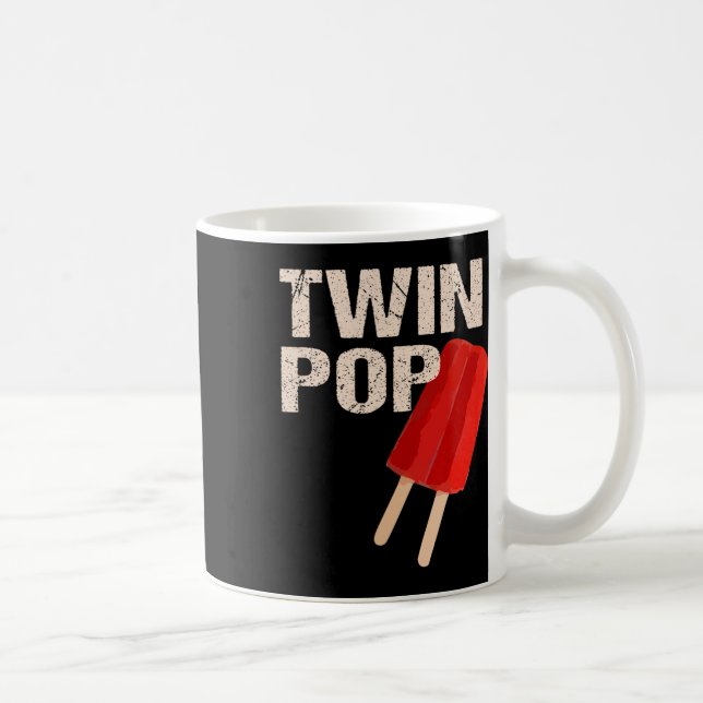 Pop Shirt Present Till Farfar Tvillingar Pappa Far Kaffemugg (Höger)