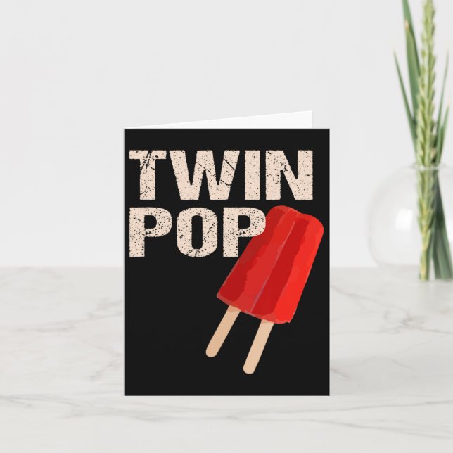 Pop Skjorta Present Till Farfar Tvillingar Pappa F Kort (Framsida)