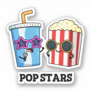 Pop Stars Funny Snack Pun Klistermärken