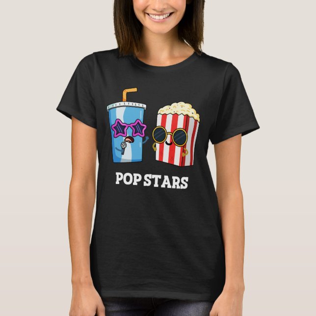 Pop Stars Funny Snack Pun Mörk BG T Shirt (Framsida)