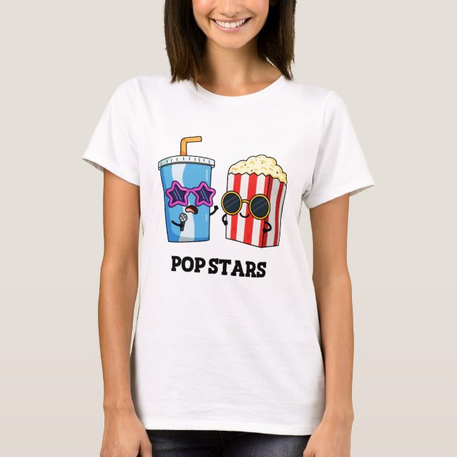 Pop Stars Funny Snack Pun T Shirt (Framsida)