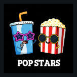 Pop Stars Funny Soda Pop Popcorn Pun Mörk BG Poster<br><div class="desc">Pop Stars Funny Soda Pop och Popcorn Pun har en söt soda pop chillin med sin popcorn-kompis. Pun-gåva till familj och vänner som kärlek sött mat,  soda och popcorn-straff.</div>