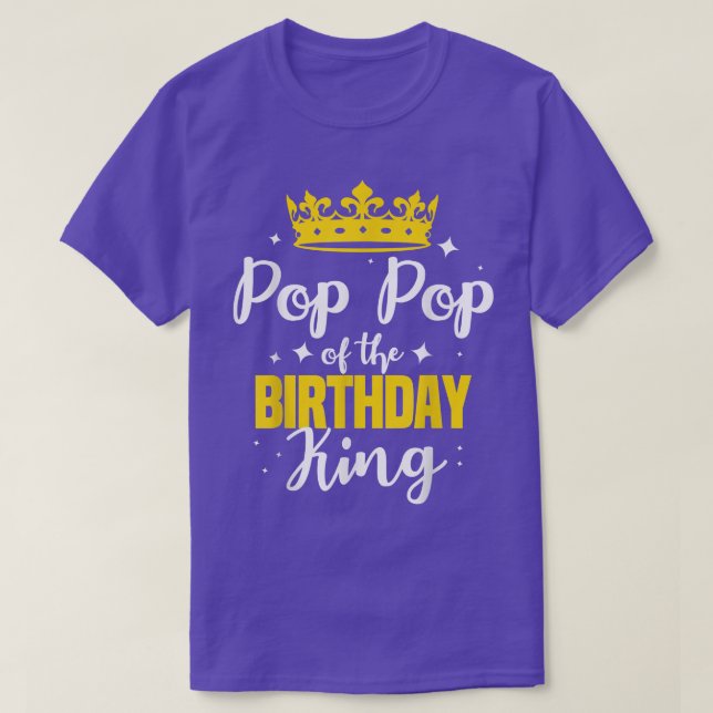 Pop-stolpe för födelsedagskalan Kung Party Krona T Shirt (Design framsida)