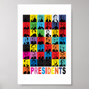 Pop-style Presidents Poster