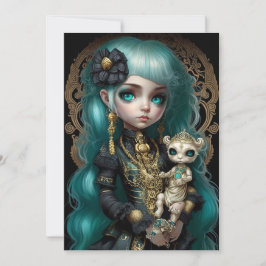 Pop Surrealism, Gothic Girl, Low Brow Inbjudningar