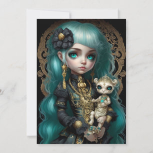 Pop Surrealism, Gothic Girl, Low Brow Inbjudningar
