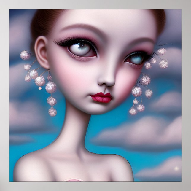 Pop Surrealism Long Nacke Girl Poster (Framsidan)