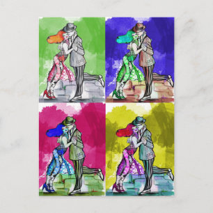 Pop Tango Dancing Vykort