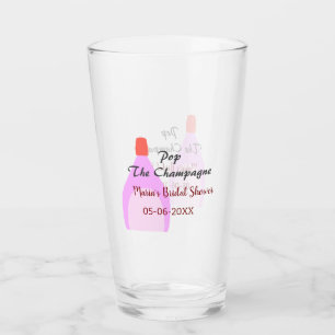Pop the Champagne rosa bröllopsdusch lägg till nam Glaskopp