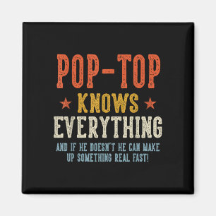 Pop-top vet allt fars dag retro magnet