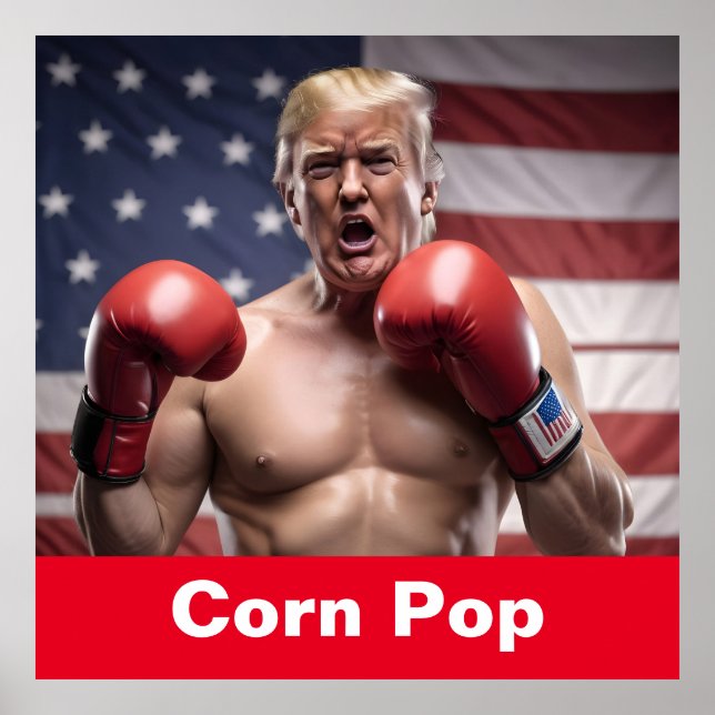 Pop Trump för Maga Maj Poster (Framsidan)