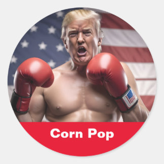 Pop Trump för Maga Maj Runt Klistermärke