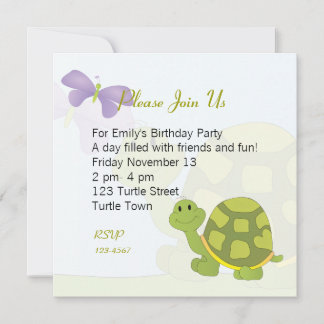 Pop Turtle Inbjudningar