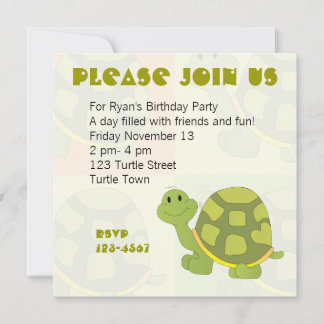 Pop Turtle Inbjudningar
