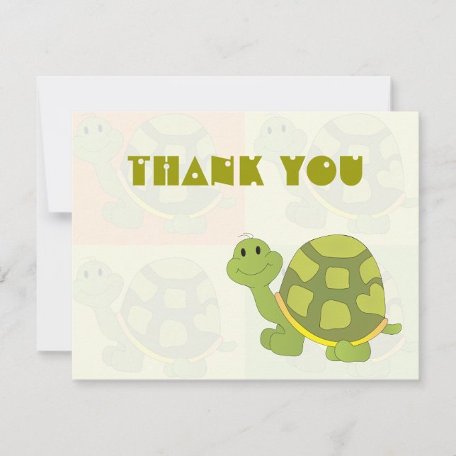 Pop Turtle Tackkort Anteckningskort (Framsida)