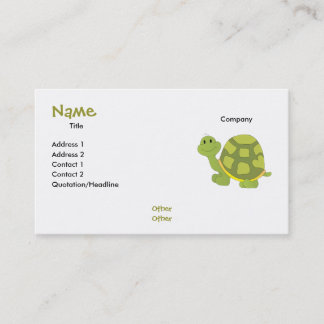 Pop Turtle! Visitkort