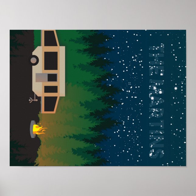 Pop up Camping under Stars-Martin Poster (Framsidan)