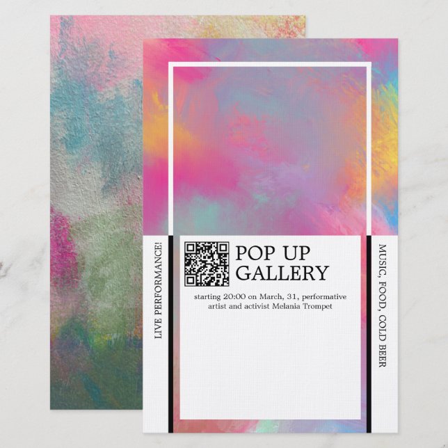 Pop Up Galleri Meddelande  Brevpapper (Fram/baksida)