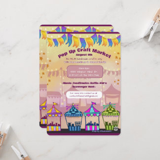 Pop Up Market Evenemangsflyers (Ingen AI)