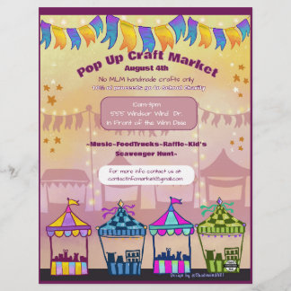 Pop Up Market Evenemangsflyers (Ingen AI) Brevhuvud