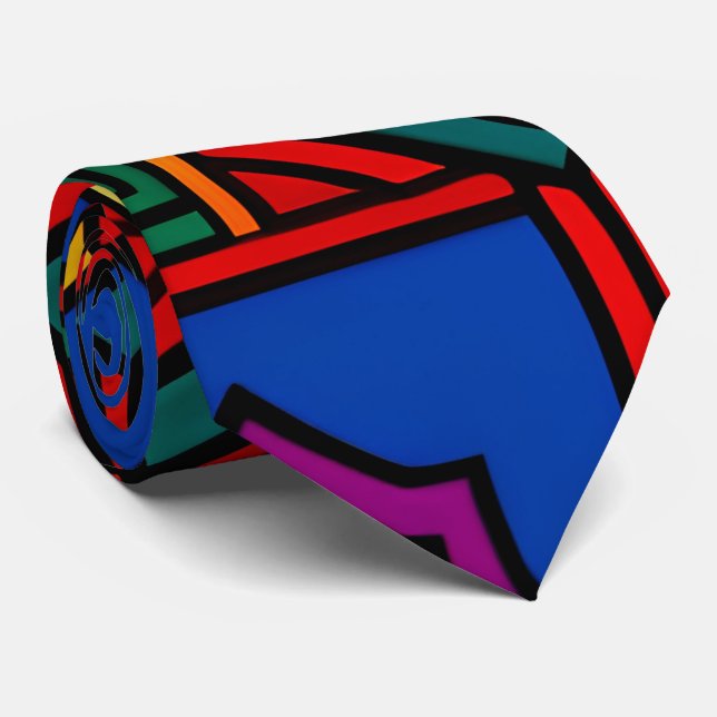 Pop upp sexhörblommor Red Blue Isometric Mönster Slips (Rullad)