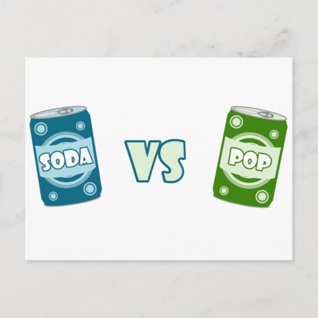 Pop vs. Soda Vykort (Framsida)