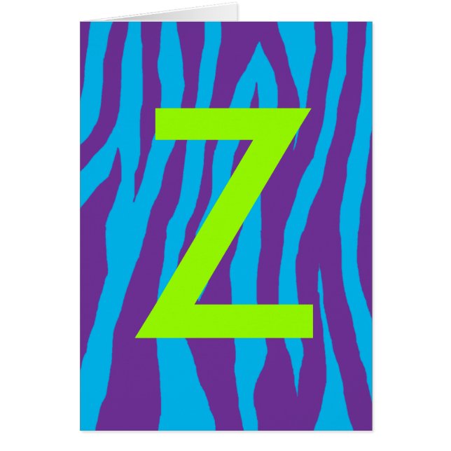 Pop Zebra Hälsningskort (Framsidan)