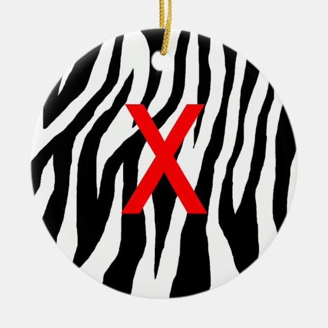 Pop Zebra Julgransprydnad Keramik (Framsidan)