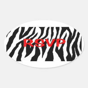 Pop Zebra Ovalt Klistermärke