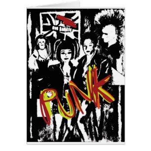 Popart alternativa musikstilar i mode hälsningskort