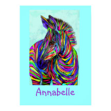 popart baby zebra, anpassningsbar poster