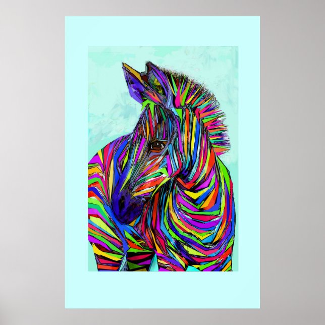 popart baby zebra poster (Framsidan)