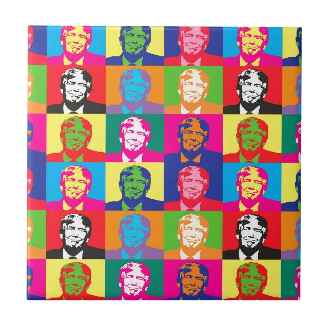 popart donald-trast kakelplatta (Framsidan)