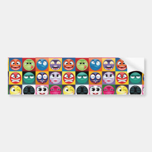 popart emojis bildekal