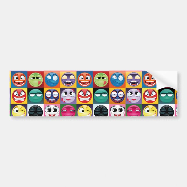 popart emojis bildekal (Framsidan)