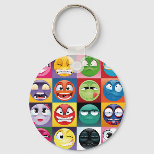 popart emojis nyckelring