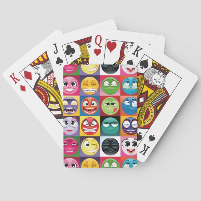 popart emojis spelkort (Baksidan)