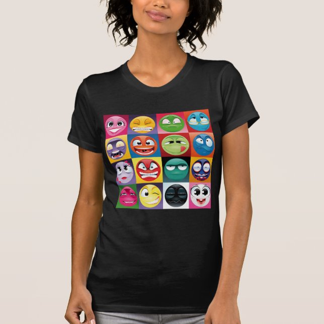popart emojis t shirt (Framsida)