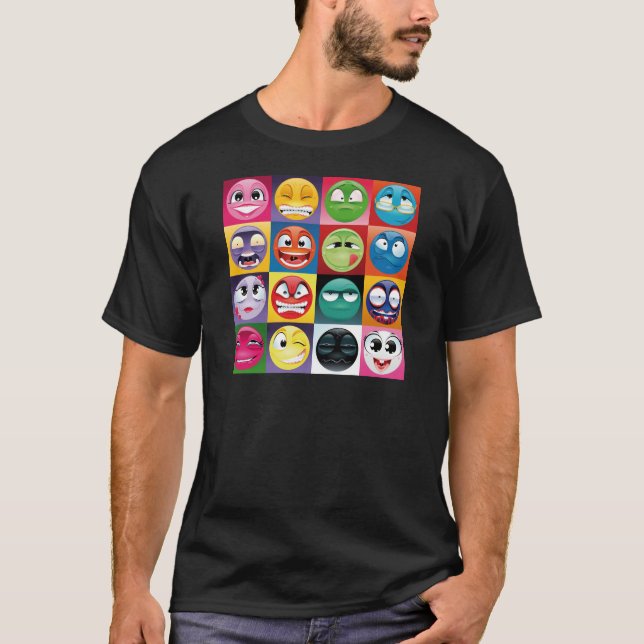 popart emojis t shirt (Framsida)