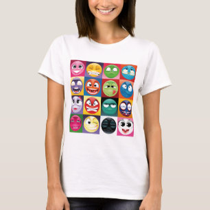 popart emojis tee shirt