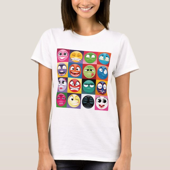 popart emojis tee shirt (Framsida)