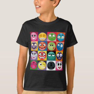 popart emojis tee shirt