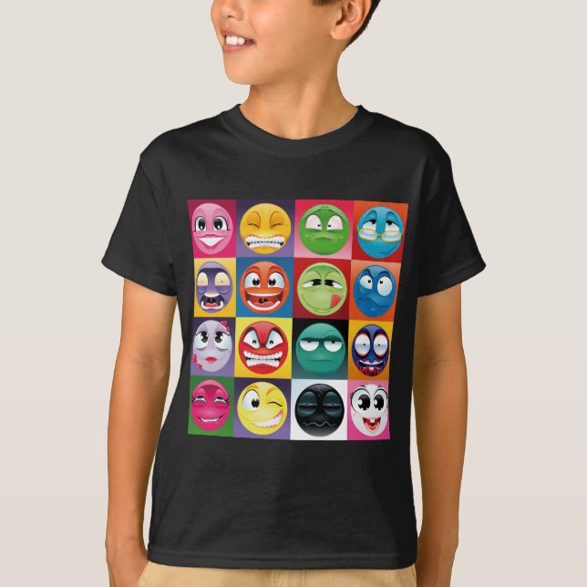 popart emojis tee shirt (Framsida)